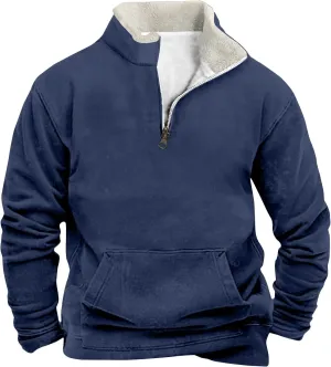 Men's Long Sleeve Sweatshirt Lightweight Vintage Workout Hoodies 2024 Casual Outdoor Sports Sweatshirt with Pockets