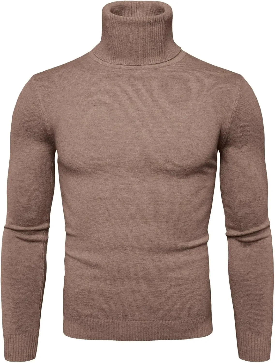 Men's Mock Turtleneck Lightweight Slim Fit Pullover Long Sleeve Solid Color Knitwear Casual Loose Oversize Sweater