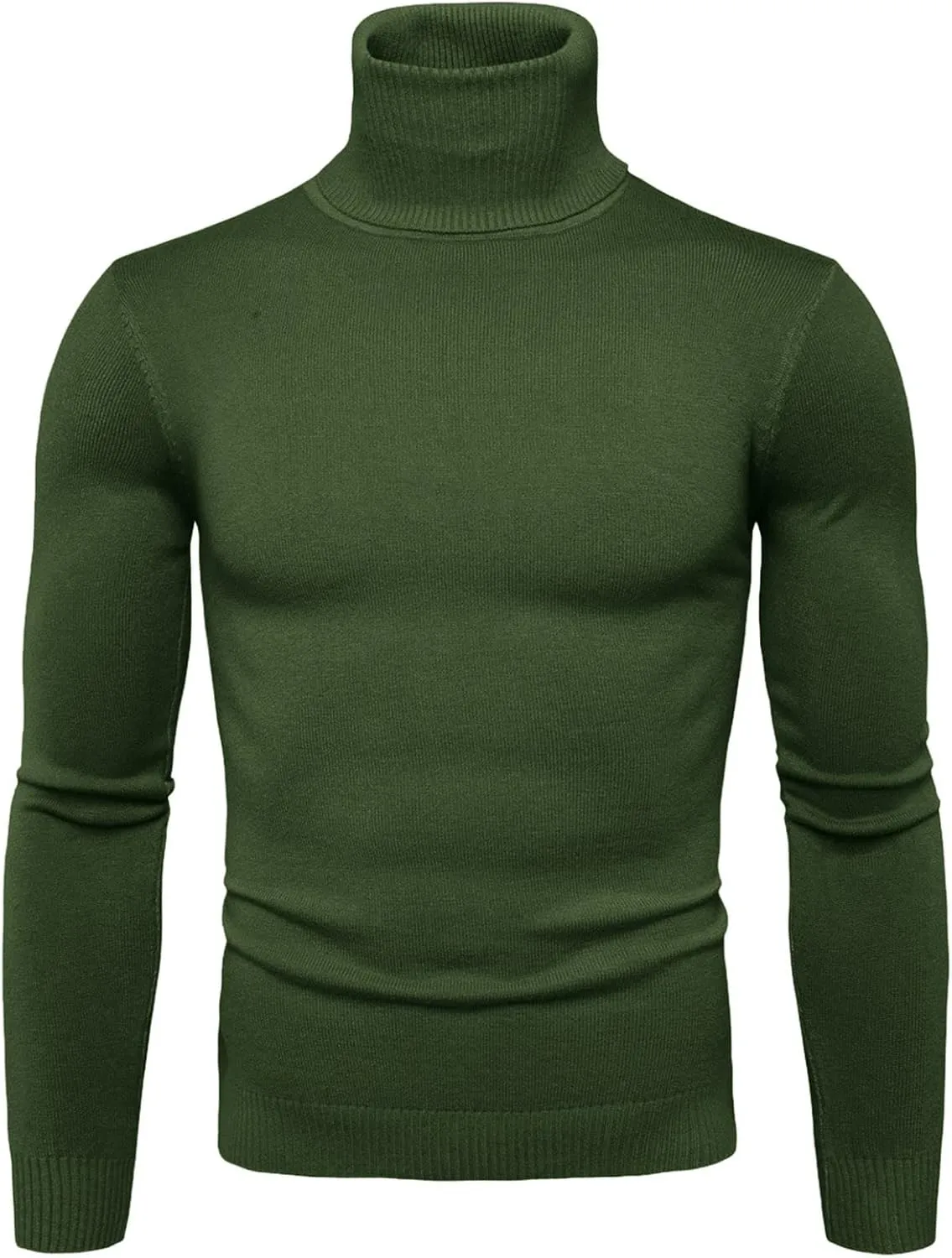 Men's Mock Turtleneck Lightweight Slim Fit Pullover Long Sleeve Solid Color Knitwear Casual Loose Oversize Sweater
