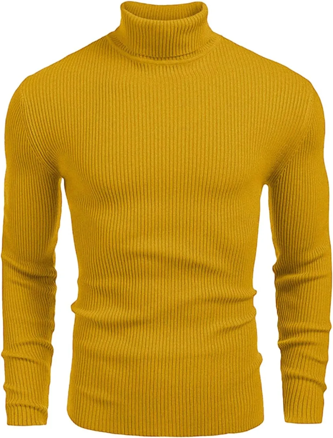 Mens Mock Turtleneck Long Sleeve Solid Color Pullover Lightweight Slim Fit Knitwear Casual Loose Fall Fashion Sweater