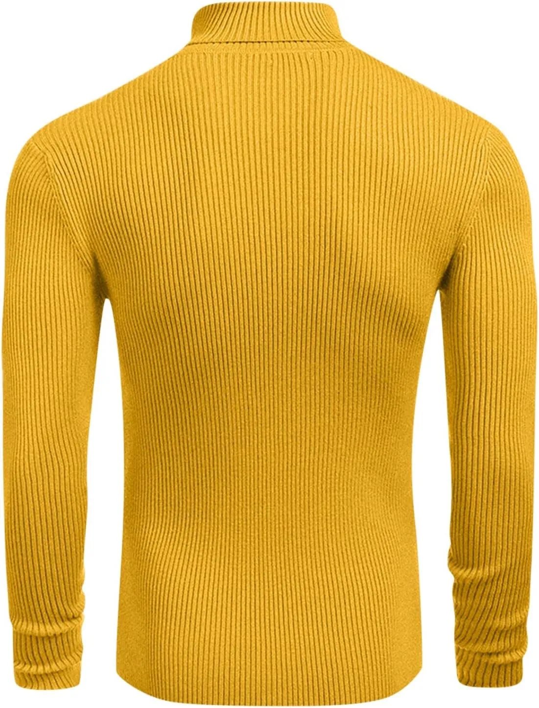 Mens Mock Turtleneck Long Sleeve Solid Color Pullover Lightweight Slim Fit Knitwear Casual Loose Fall Fashion Sweater
