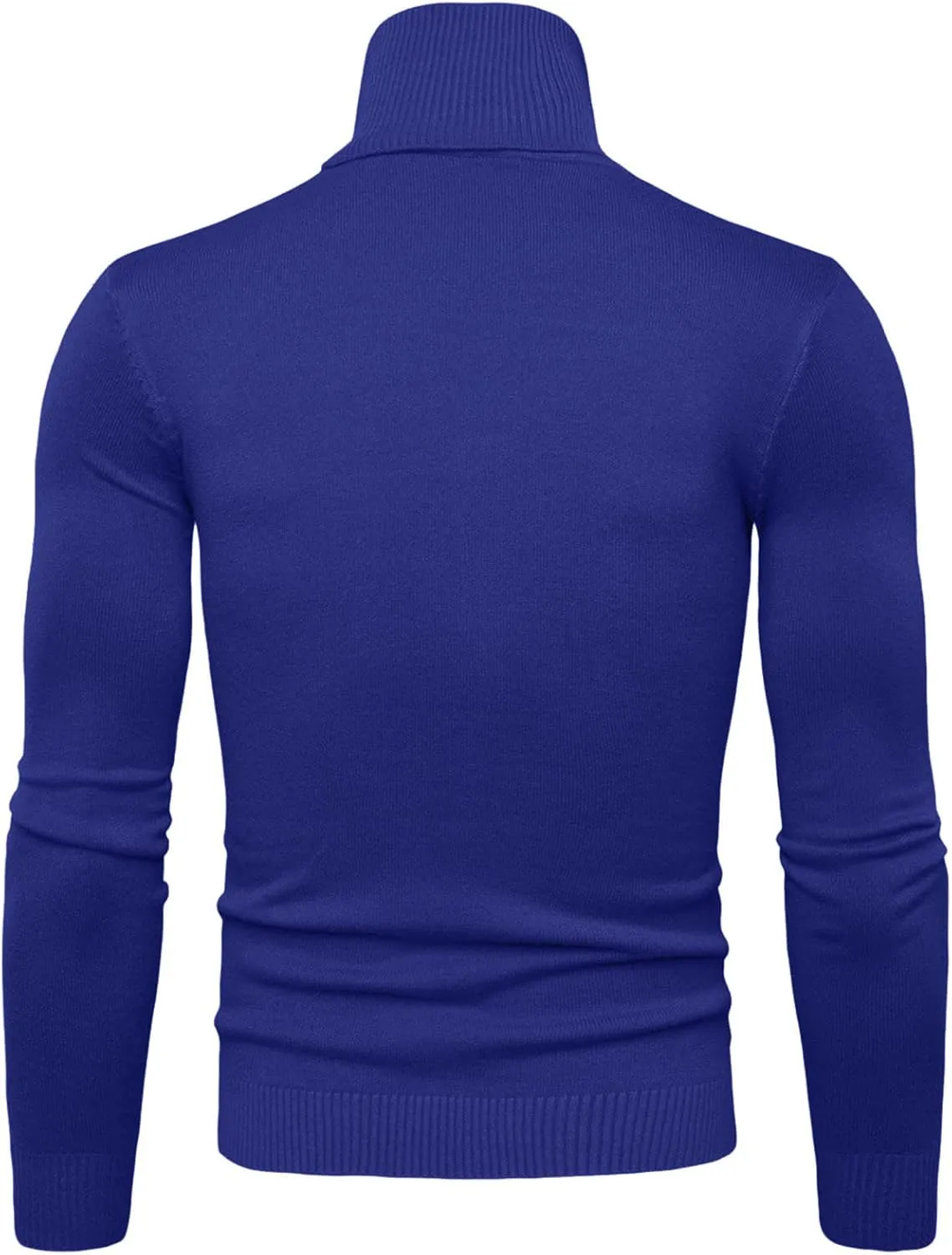 Men's Mock Turtleneck Sweater Slim Fit Lightweight Pullover Long Sleeve Solid Color Knitwear Ribbed Tops Fall Sweater