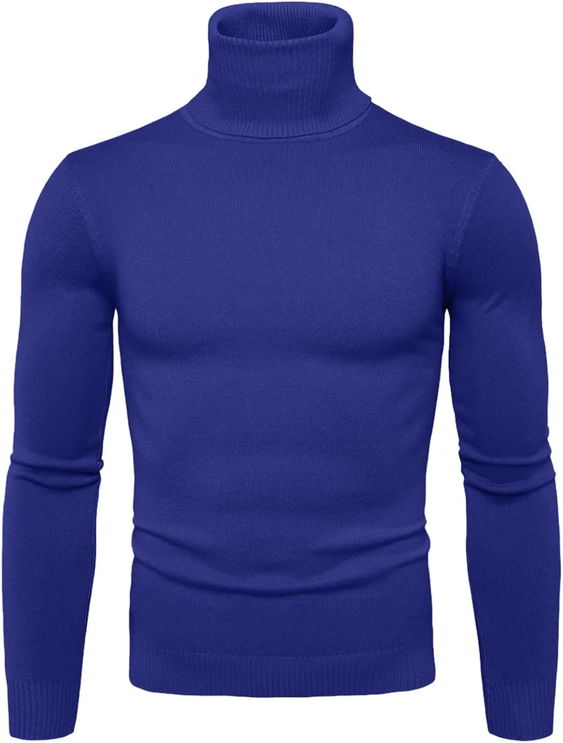 Men's Mock Turtleneck Sweater Slim Fit Lightweight Pullover Long Sleeve Solid Color Knitwear Ribbed Tops Fall Sweater