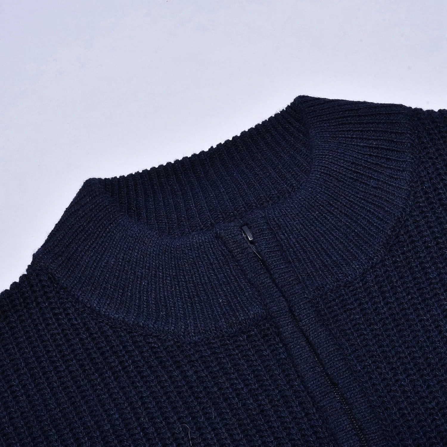 Mens Quarter Zip Up Sweaters Long Sleeve Color Block Pullover Mock Neck Heavyweight Tops Texture Knitted Polo Sweater