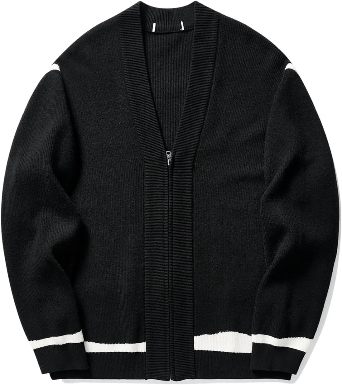 Men's Ruffle Shawl Collar Cardigan Long Sleeve Open Front Oversize Mid Length Drape Cape Overcoat with Pockets