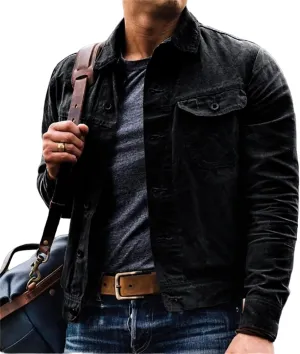 Men's Shirt Jackets Long Sleeved Button Down Shirt Jacket Summer Spring Fall Lightweight Trucker Jacket for Men