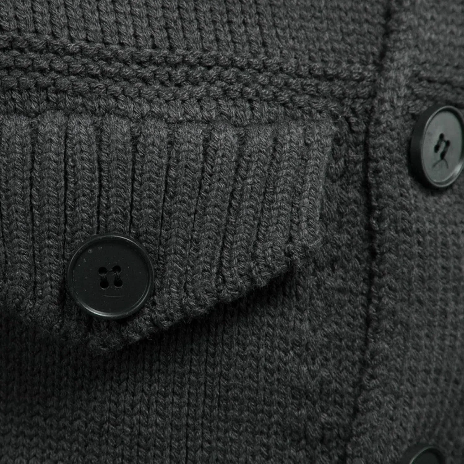 Men's Sweater Jacket Fall Winter Fashion Button Down Lapel Long Sleeves Knitwear Coat Blouse Cardigan with Pocket