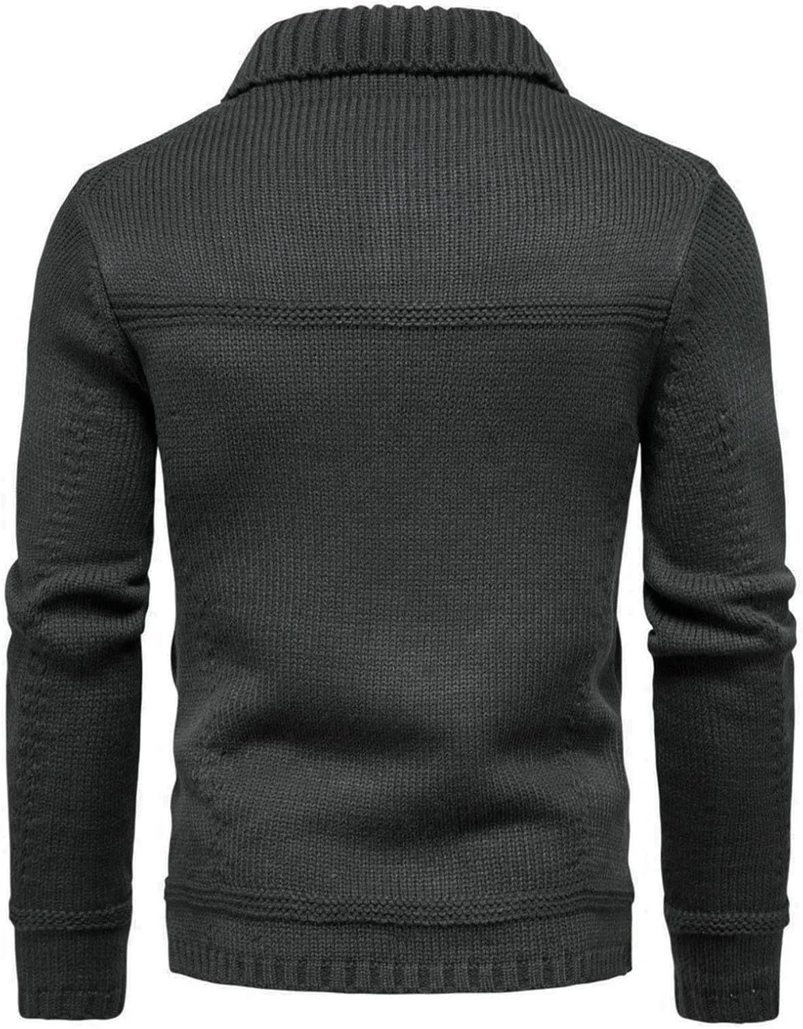 Men's Sweater Jacket Fall Winter Fashion Button Down Lapel Long Sleeves Knitwear Coat Blouse Cardigan with Pocket