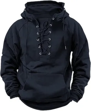 Men'S Sweatshirts Winter Hooded Vintage Hoodie With Long Sleeve Hoodie Solid Color Top Logo Sleeve Graphic