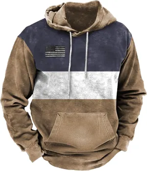 Mens Tribal Aztec Hoodie Retro Vintage Western Ethnic Print Casual Sweatshirt Fall Winter Drawstring Hoodies Pullover