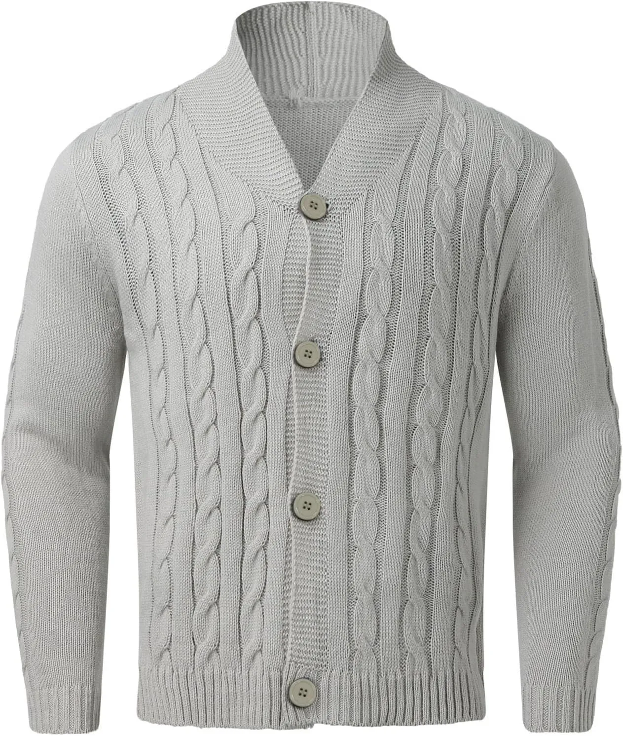 Men's V Neck Sweater Long Sleeve Shawl Collar Pullover Knitted Button Down Tops Solid Color Knitwear Oversize Sweater