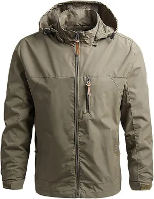 Men's Waterproof Rain Jacket Lightweight Mountain Windbreaker Raincoat Casual Hooded Coat Hiking Outdoor Travel Coats