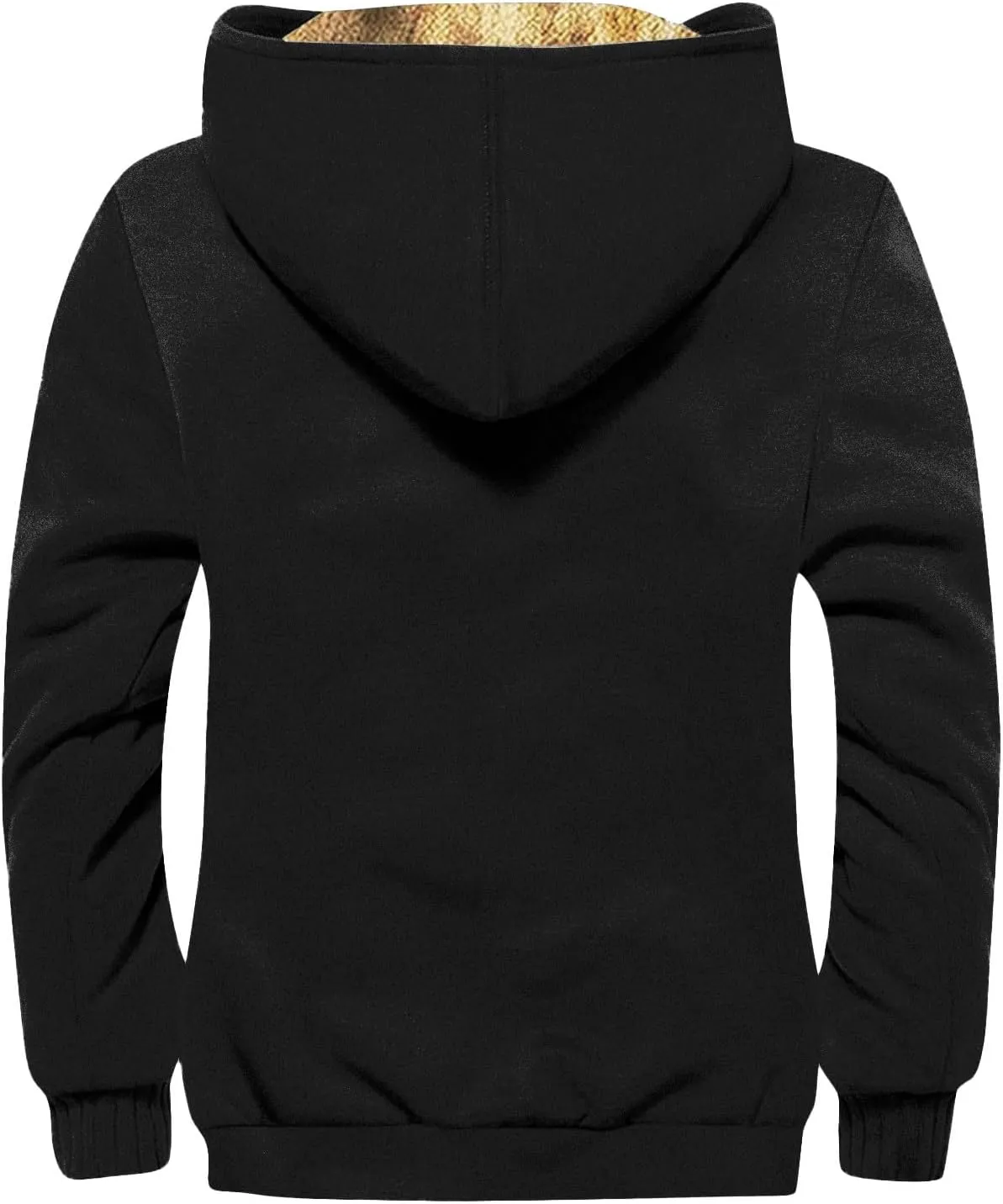 Mens Winter Heavyweight Fleece Sherpa Lined Warm Sweatshirt Big And Tall Zip Up Hoodie Jackets