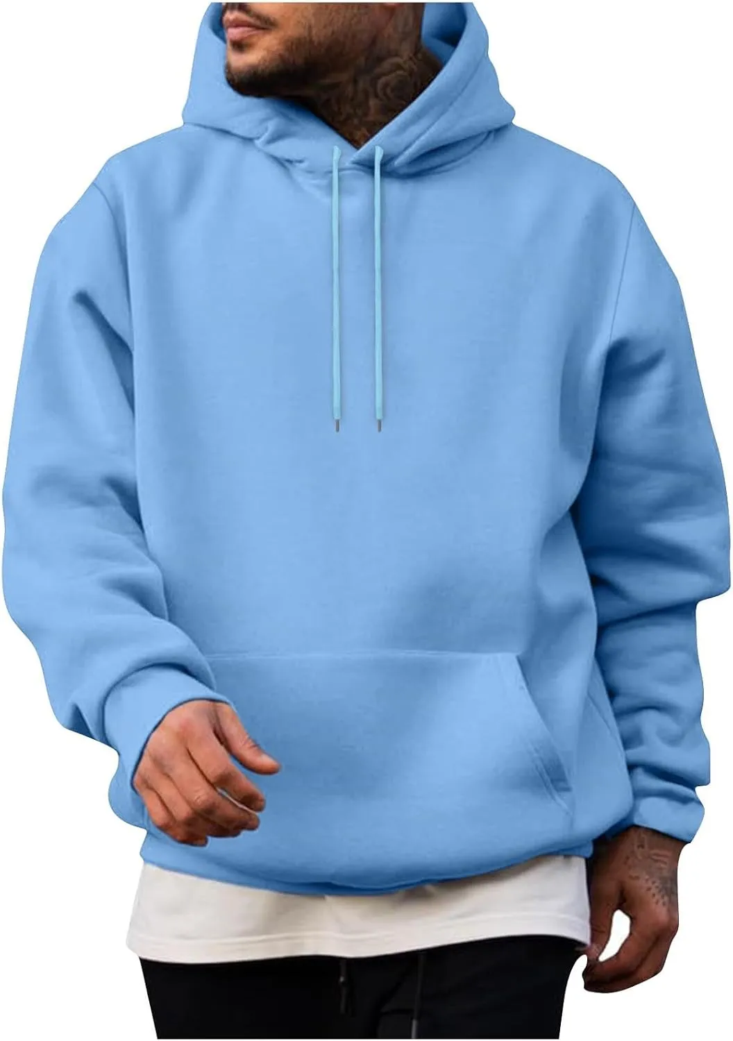 Muscularfit Sweatshirt for Men Workout Gym Athletic Lightweight Hooded Sweatshirts Causal Long Sleeve Hoodies Loose Pullover