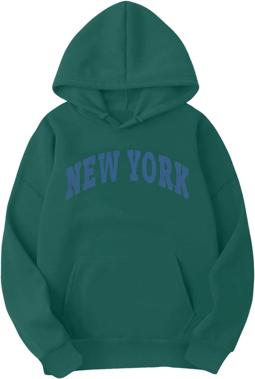 New York Sweatshirts Hoodies Men's Crew Neck Letter Graphic Hoodie Relaxed Fit Long Sleeve Pullover Tops