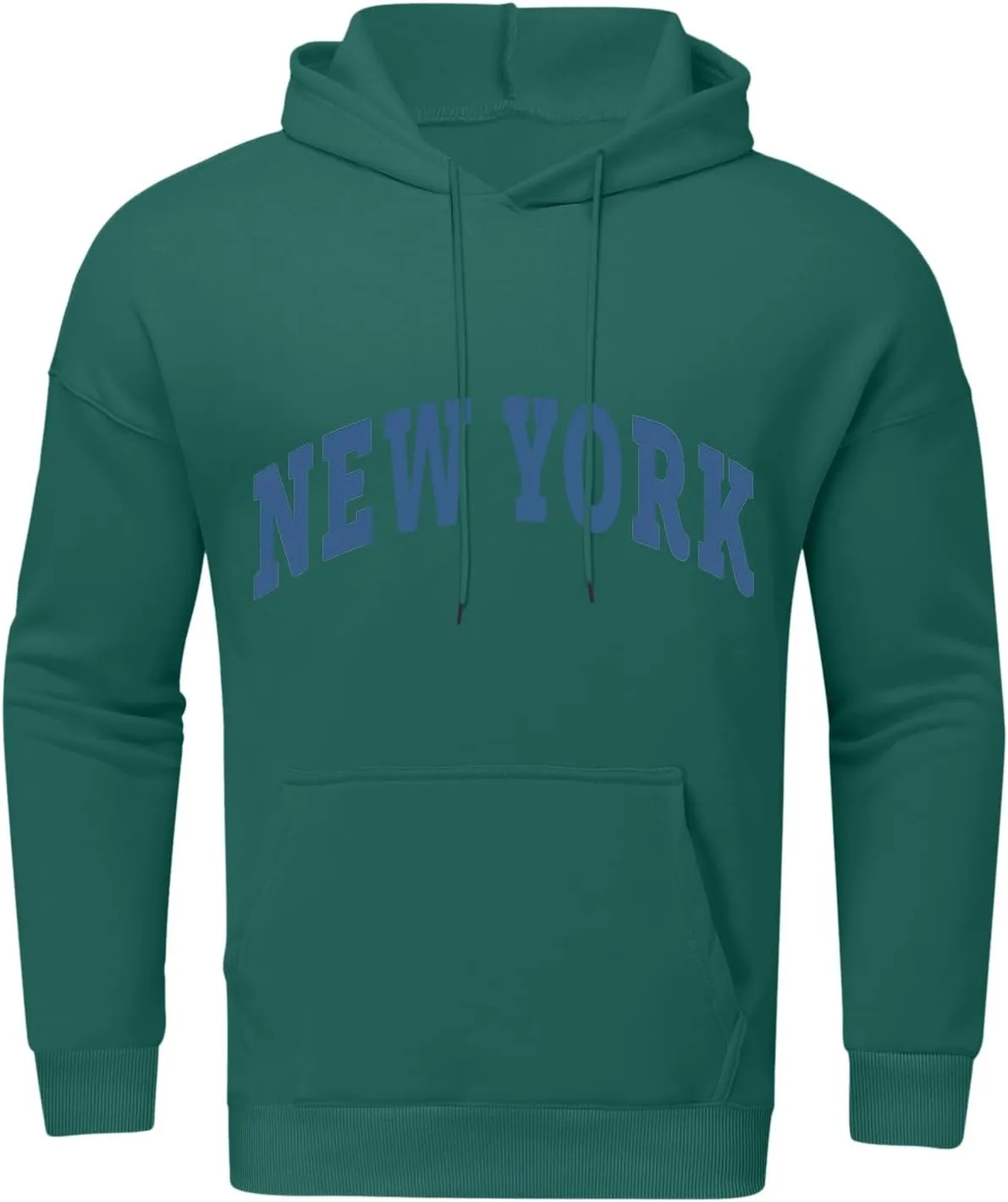 New York Sweatshirts Hoodies Men's Crew Neck Letter Graphic Hoodie Relaxed Fit Long Sleeve Pullover Tops