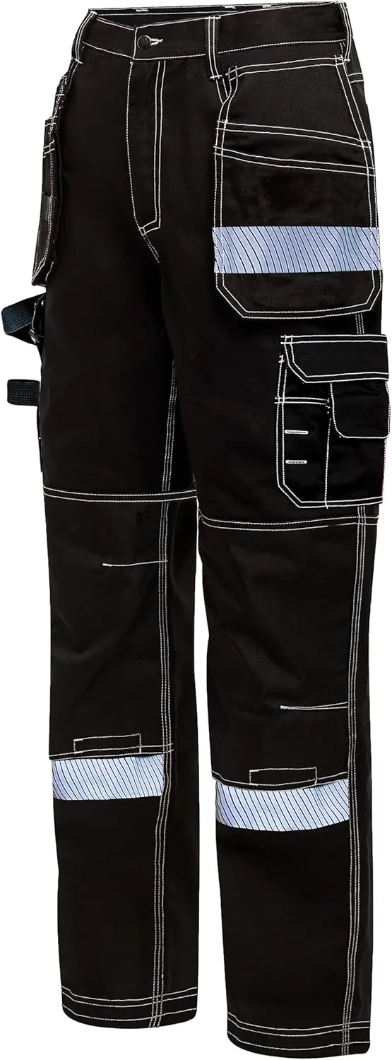 Notus Men's Work Utility & Safety Pants Reinforced Cordura Knee Tactical Utility Tools Holster Pockets Workwear Pants