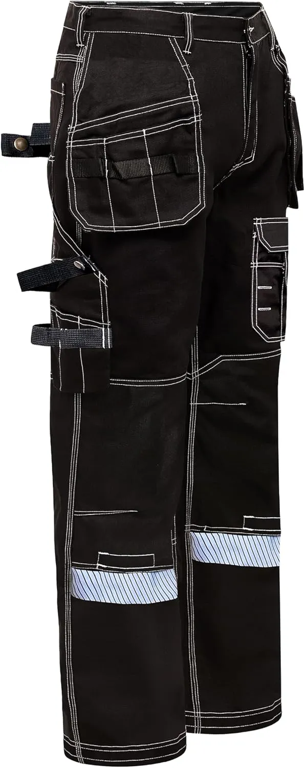 Notus Men's Work Utility & Safety Pants Reinforced Cordura Knee Tactical Utility Tools Holster Pockets Workwear Pants