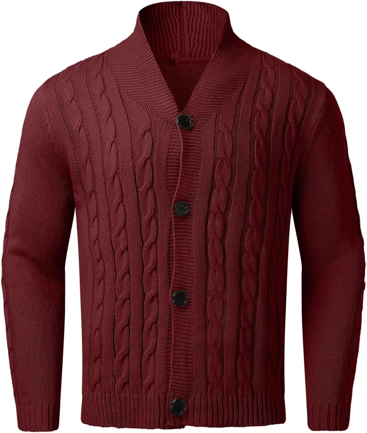 Oversized Cardigan Sweaters for Men Button Down Long Sleeve Knitted Slim Fit Sweaters Fall Soft Active Sportswear