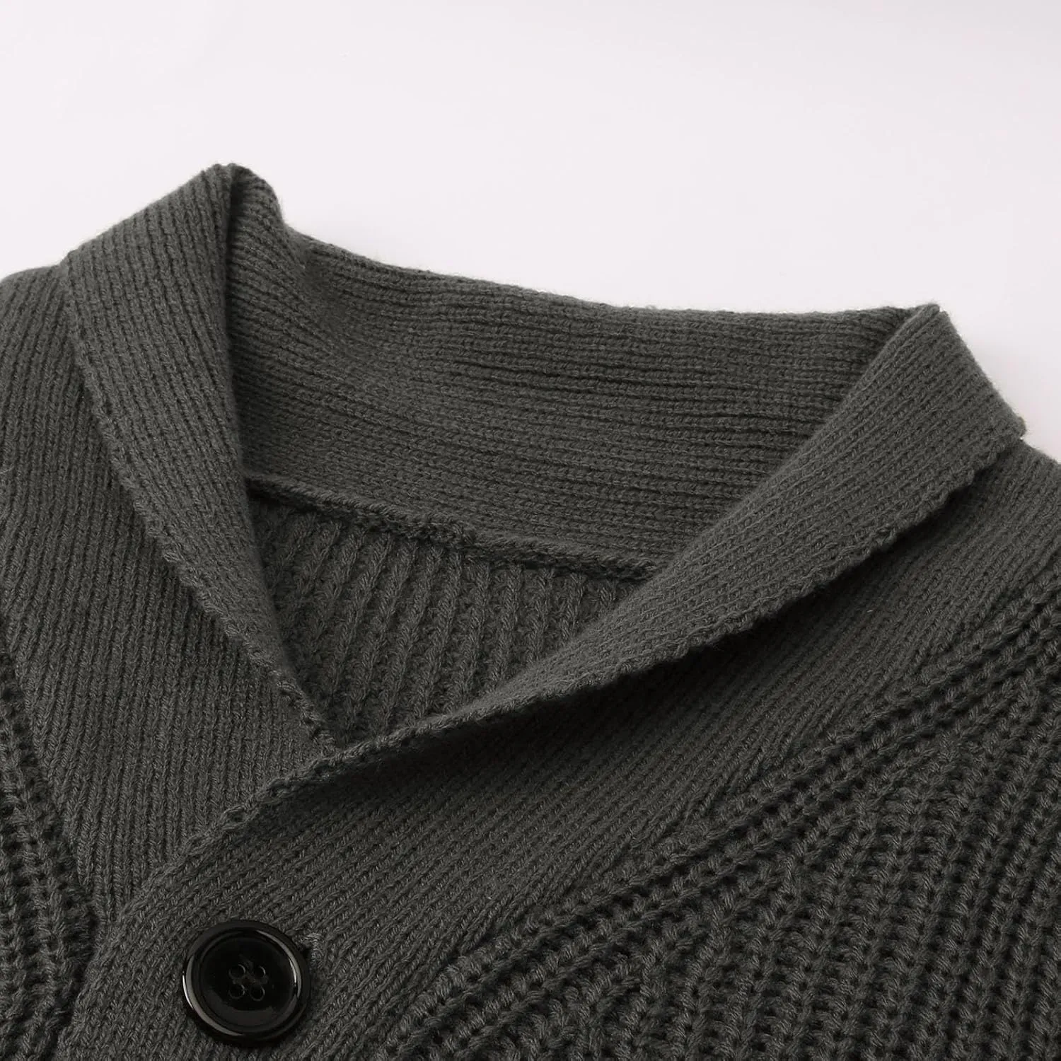 Oversized Cardigan Sweaters for Men Cable Knit Button Down Knitted Sweater Solid Slim Fit Winter Outwear with Pockets