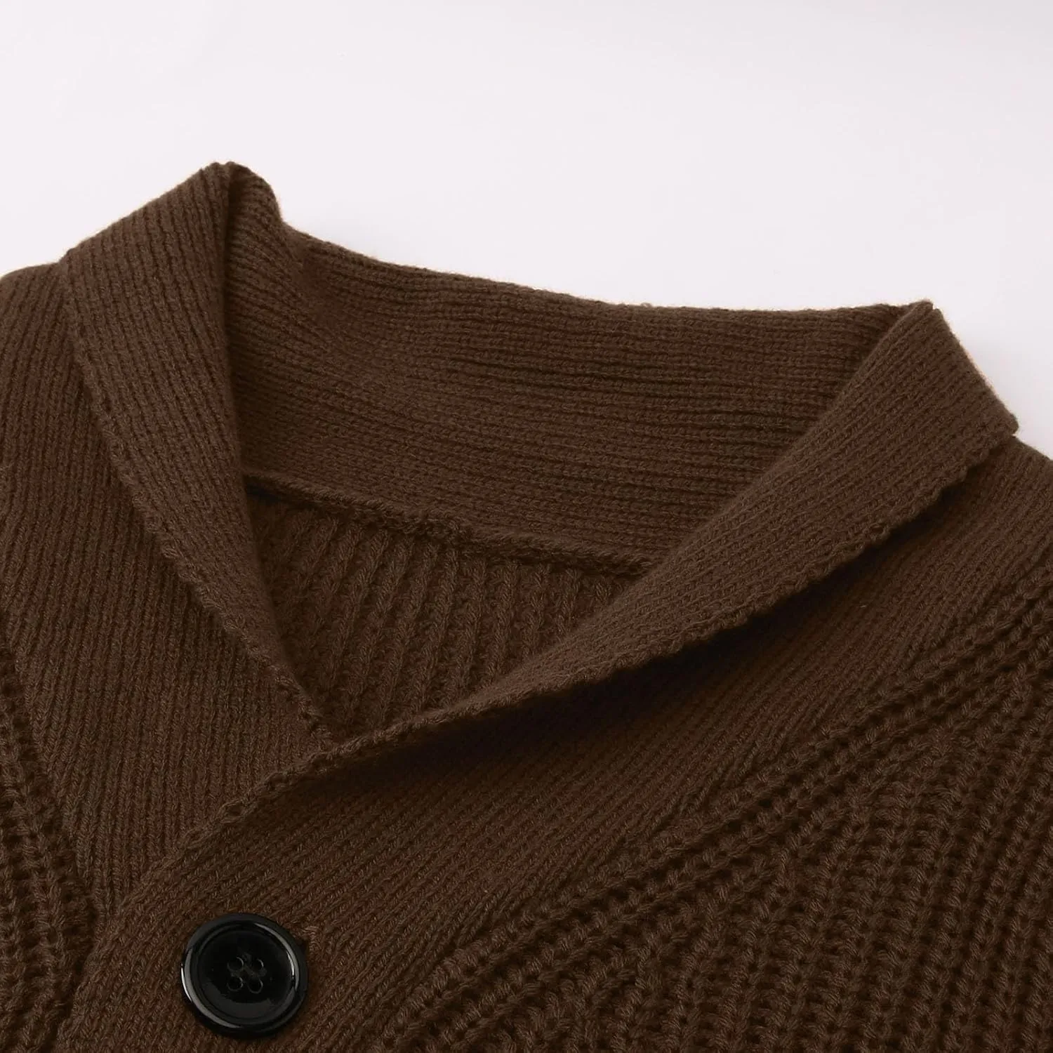 Oversized Cardigan Sweaters for Men Cable Knit Button Down Knitted Sweater Solid Slim Fit Winter Outwear with Pockets