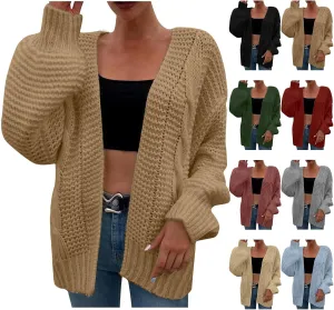 Oversized Chunky Cardigans for Women Trendy Cable Knit Open Fornt Sweaters Casual Loose Long Sleeve Cardigan Sweaters