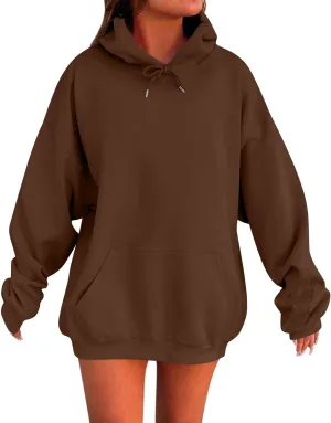 Oversized Hoodies for Womens Winter Cute Sweatshirts Pullover 2024 Fashion Tops Trendy Outfits Loose Fit Solid Hoodies
