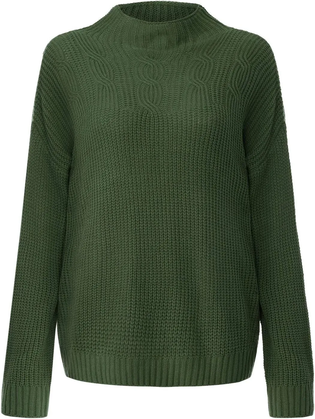 Oversized Sweater for Women Chic Turtleneck Knitted Sweater Slouchy Soft Long Sleeve Jumper Tops 2023 Fall Sweaters