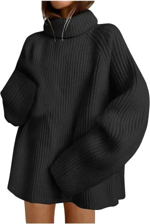 Oversized Sweaters for Women 2023 Fall Winter Turtleneck Sweaters Slouchy Soft Warm Chunky Knitted Pullover Sweaters