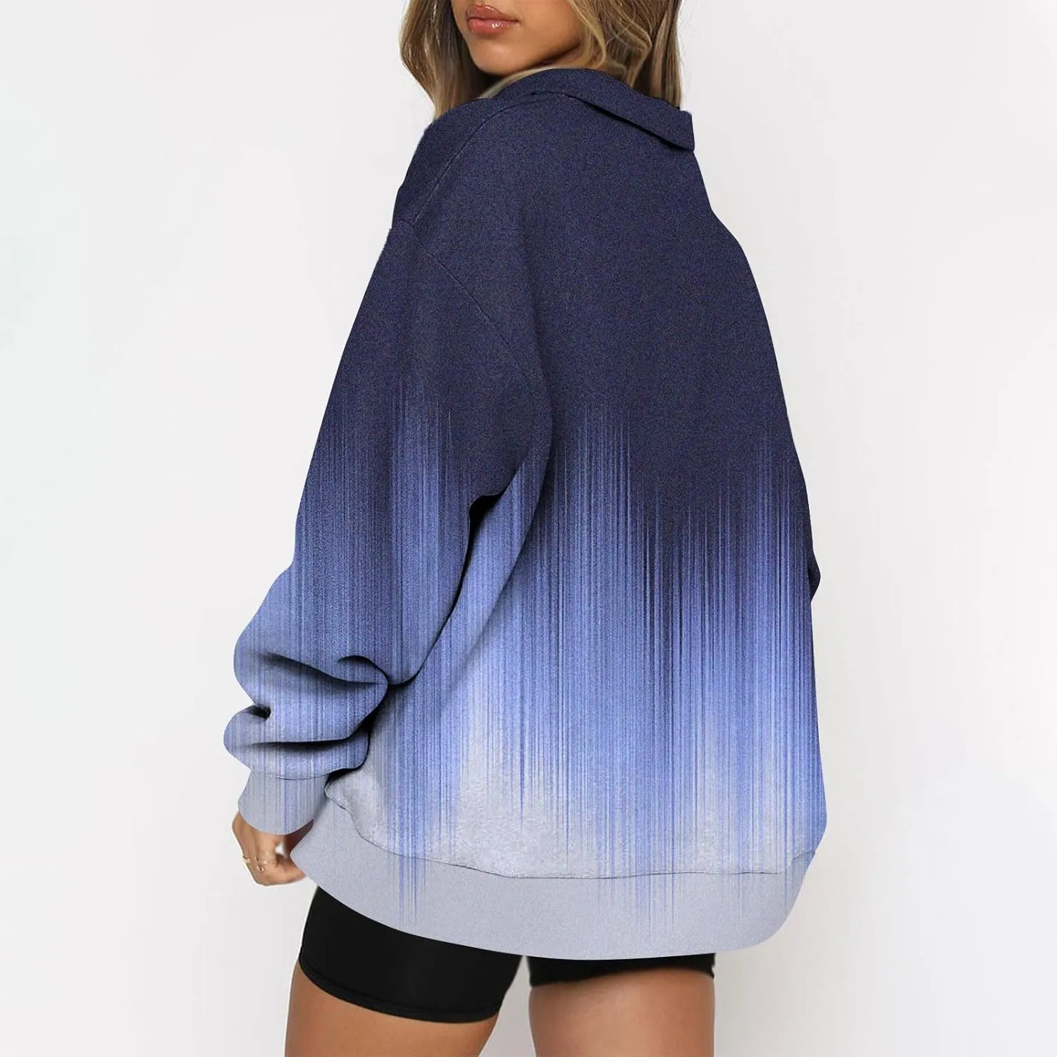 Oversized Sweatshirt For Wome 2023 Quarter Zip Pullover Long Sleeve Sweatshirt Hoodie Sweater Y2K Clothes