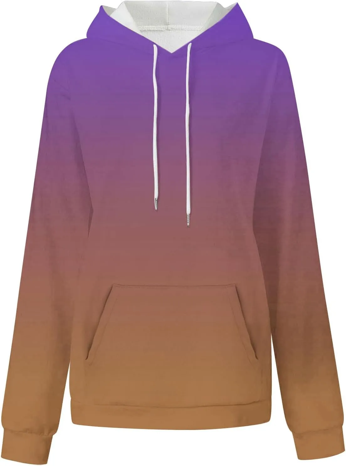Oversized Sweatshirts for Women Loose Fit Gradient Color Long Sleeve Causal Hooded Shirts Fashion Pullover Hoodies