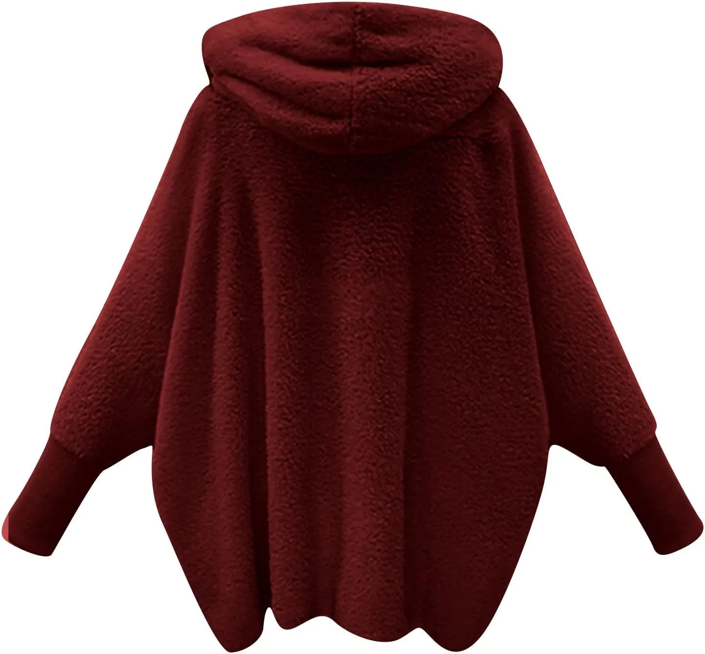 SHAOBGE Athletic Jacket Women Womens Winter Long Sleeve Solid Fuzzy Fleece Open Front Hooded Cardigans Juniors Long