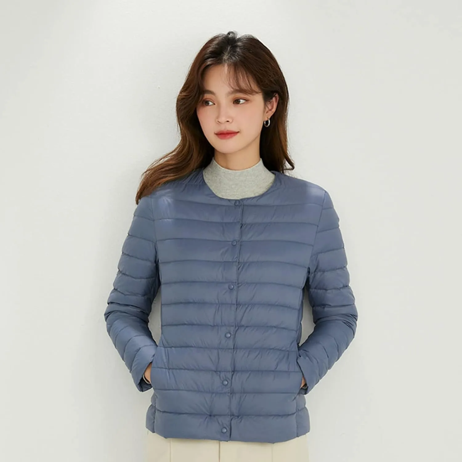 SHAOBGE Plead Jacket Women's Packable Ultra Light Weight Short Down Jacket Western Clothes for Women