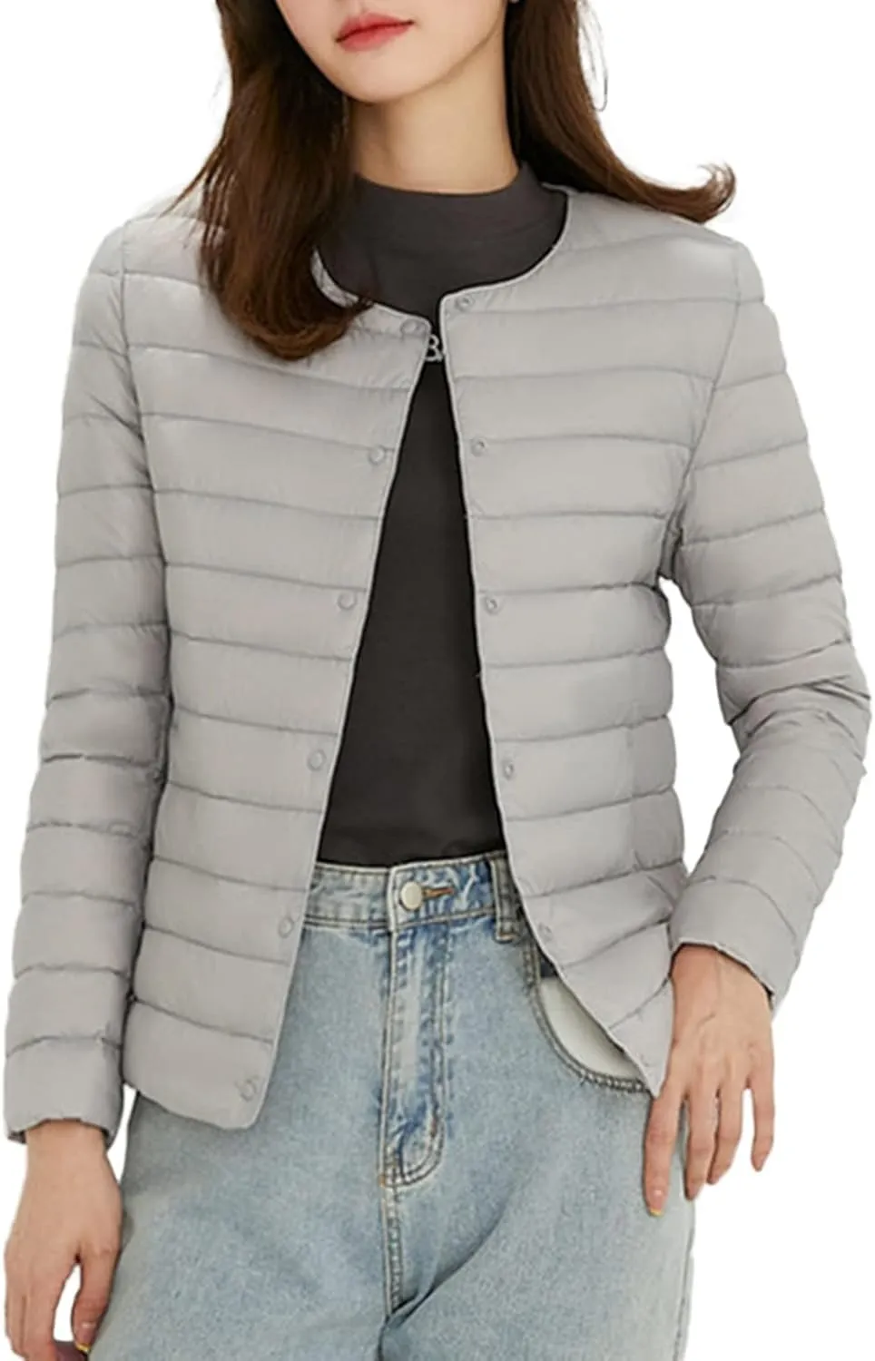 SHAOBGE Plead Jacket Women's Packable Ultra Light Weight Short Down Jacket Western Clothes for Women