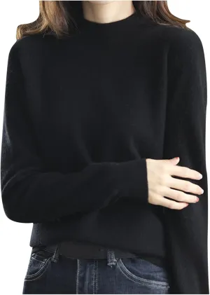 Sweaters for Women Mock Neck Comfy Soft Long Sleeve Pullover Sweater Fall Fashion Tops