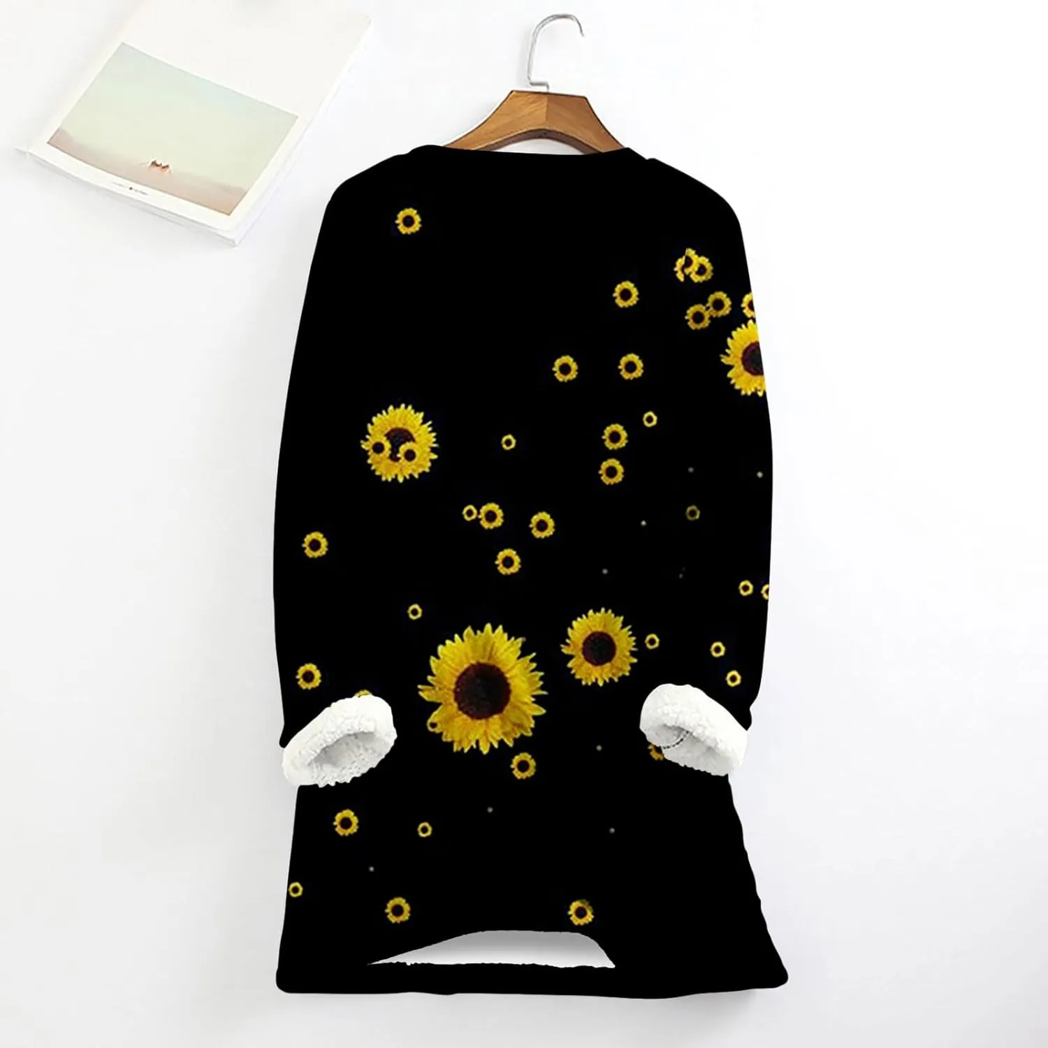 Sweatshirts for Women Fleece Sherpa Lined Pullover Sweatshirt Long Sleeve Crewneck Blouse Sweater Thermal Thick Top