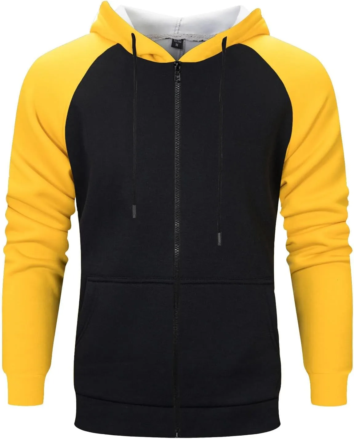 Thatrich Lightweight Hoodies for Men Oversized Hoodie Color Block Hooded Sweatshirts Full Zip Shirts with Pockets Fall Trendy