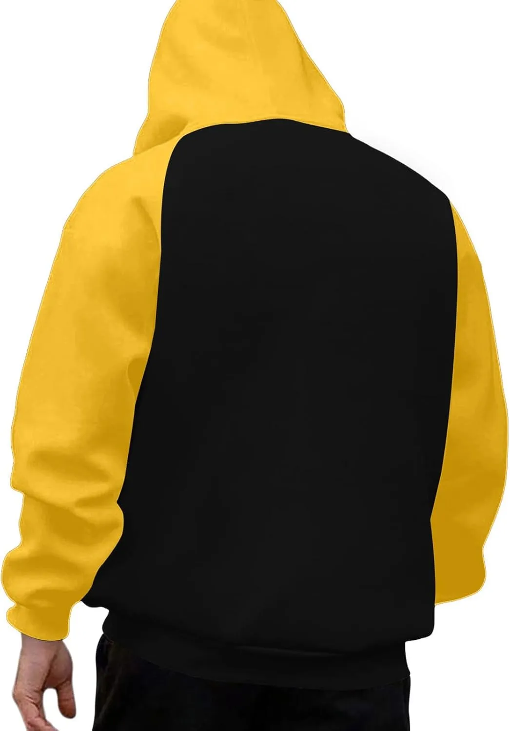 Thatrich Lightweight Hoodies for Men Oversized Hoodie Color Block Hooded Sweatshirts Full Zip Shirts with Pockets Fall Trendy