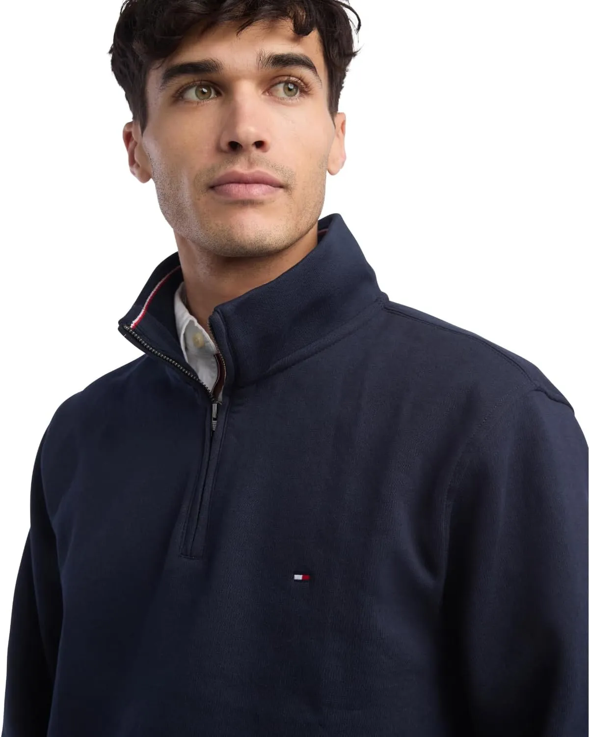 Tommy Hilfiger Men's Long Sleeve Fleece Quarter Zip Pullover Sweatshirt