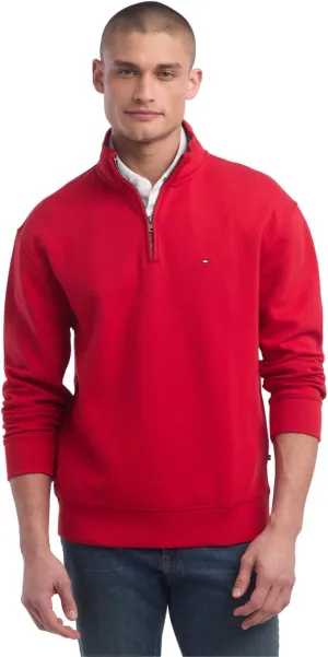 Tommy Hilfiger Men's Long Sleeve Fleece Quarter Zip Pullover Sweatshirt