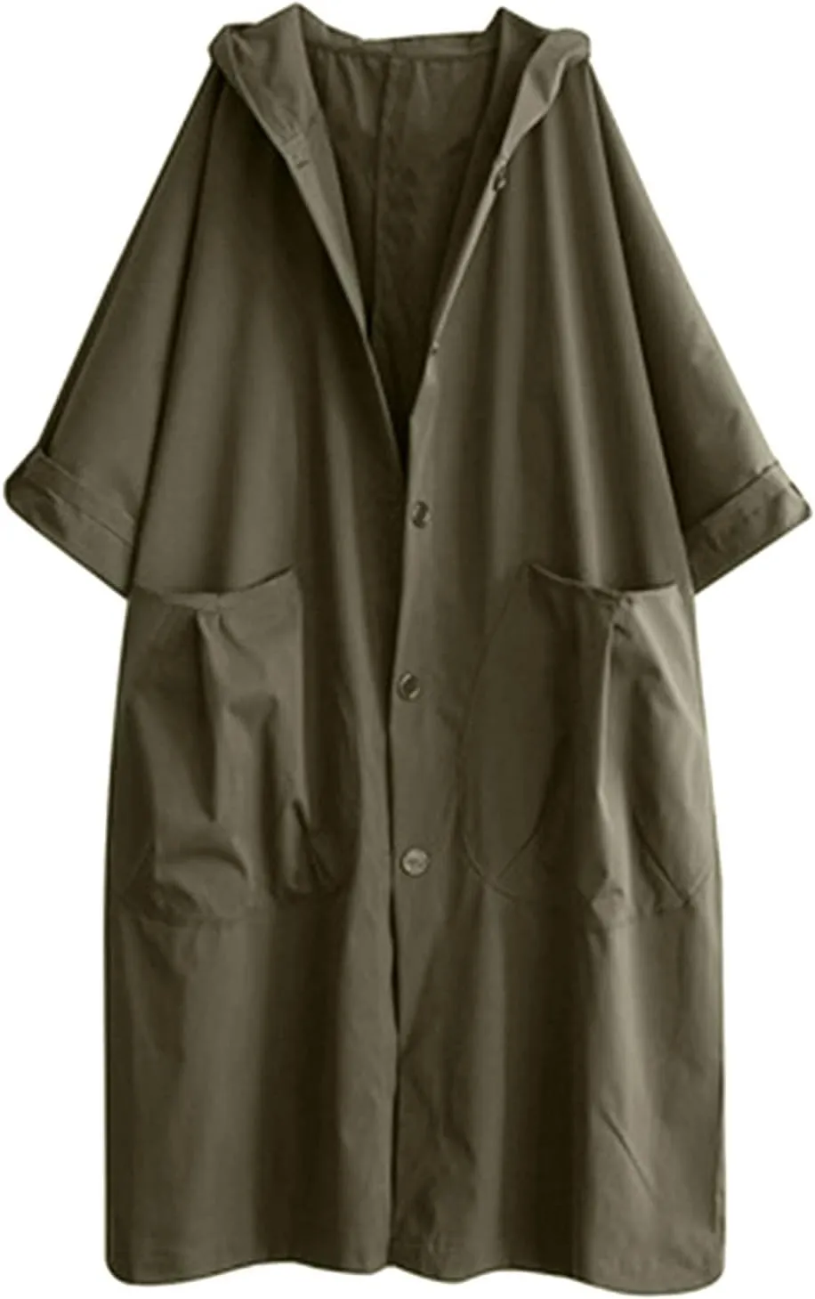 Trench Coat Women Hooded Coat Outwear Womens Elegant Windbreaker Wild Winter Women'S Coat with Belt Trench Coat for