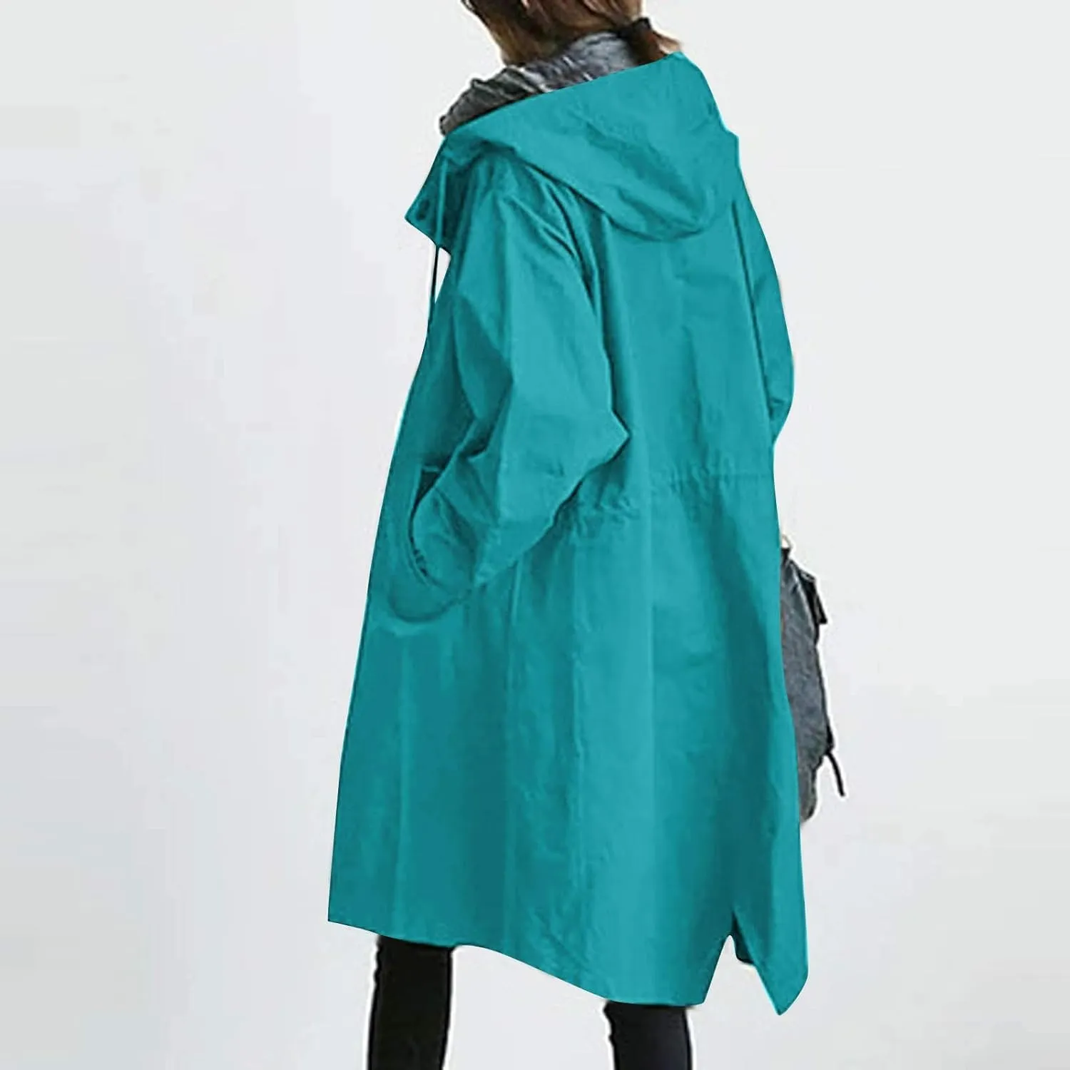 Trench Coat Women Hooded Coat Outwear Womens Elegant Windbreaker Wild Winter Women'S Coat with Belt Trench Coat for