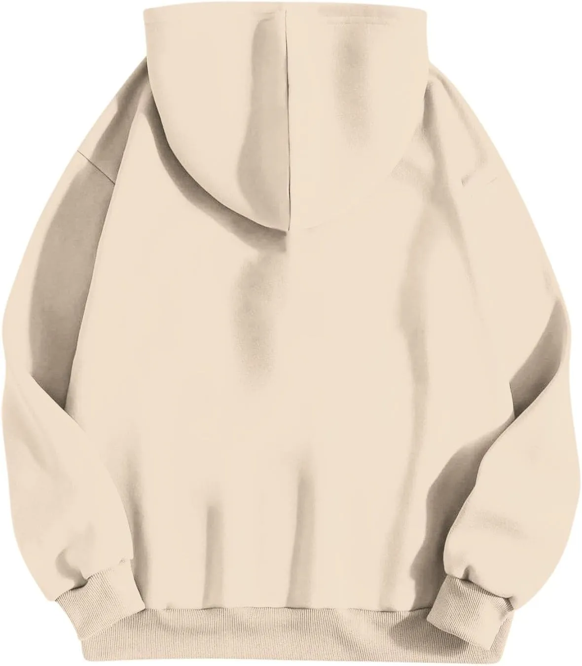 Trendy Oversized Preppy Sweatshirts Fall Long Sleeve Solid Hooded Pullovers Casual Loose Y2k Outfits with Pockets