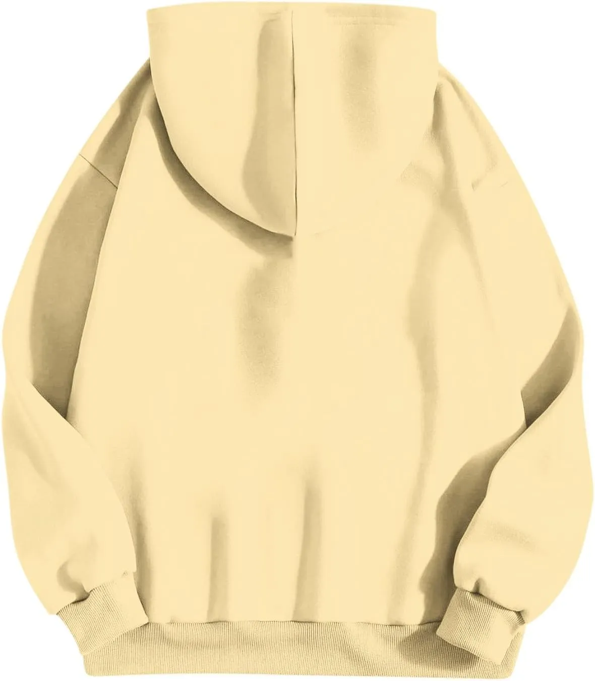 Trendy Oversized Preppy Sweatshirts Fall Long Sleeve Solid Hooded Pullovers Casual Loose Y2k Outfits with Pockets