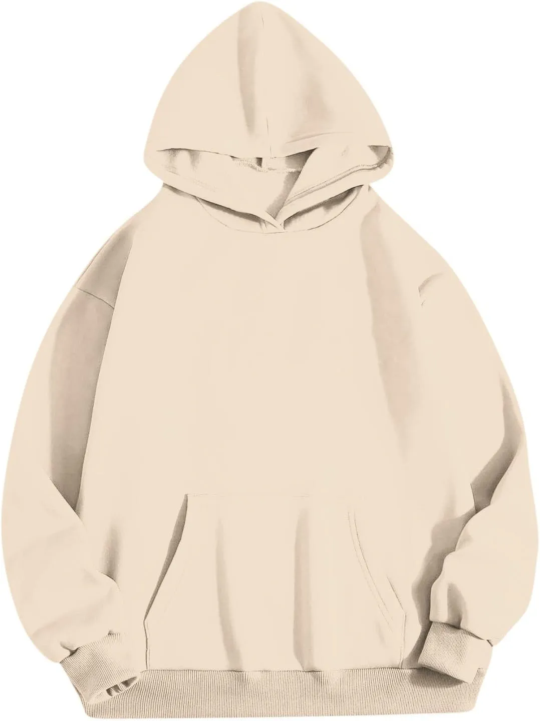 Trendy Oversized Preppy Sweatshirts Fall Long Sleeve Solid Hooded Pullovers Casual Loose Y2k Outfits with Pockets