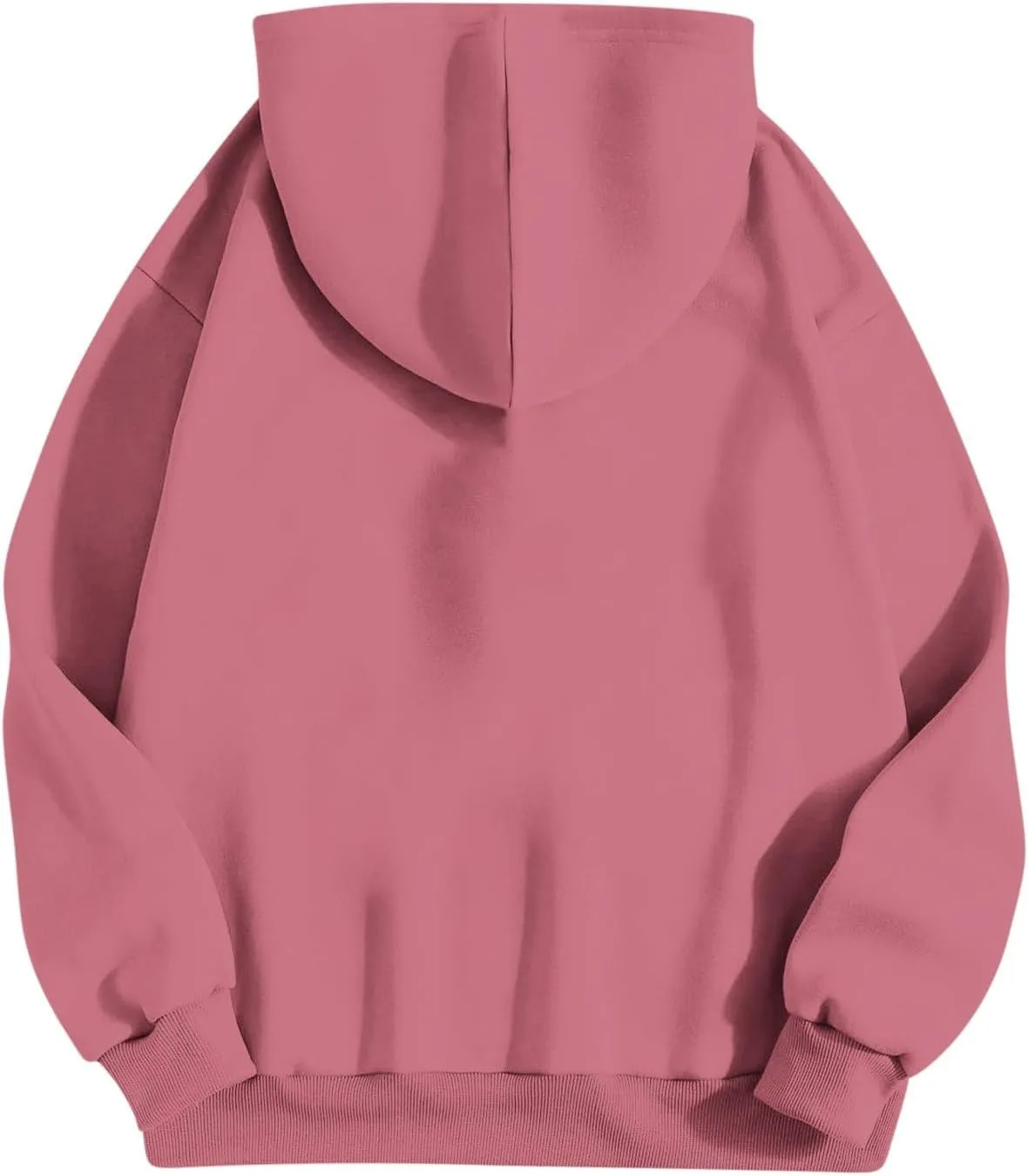 Trendy Oversized Preppy Sweatshirts Fall Long Sleeve Solid Hooded Pullovers Casual Loose Y2k Outfits with Pockets