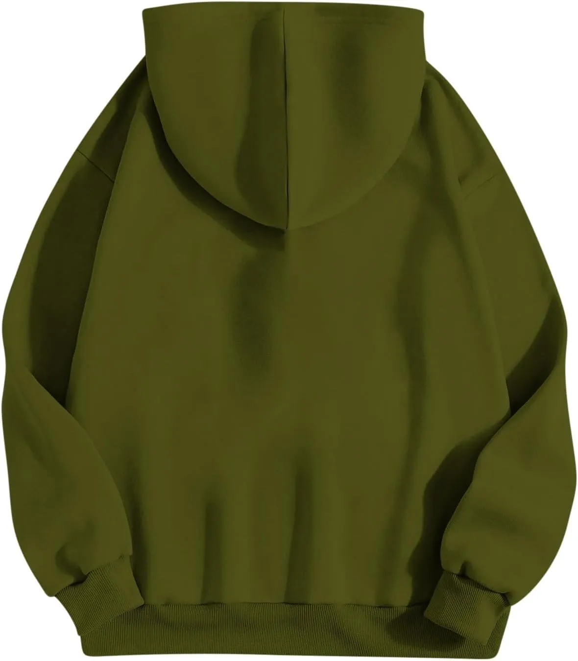 Trendy Oversized Preppy Sweatshirts Fall Long Sleeve Solid Hooded Pullovers Casual Loose Y2k Outfits with Pockets
