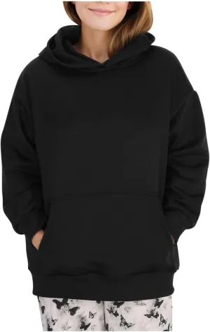 Trendy Oversized Preppy Sweatshirts Fall Long Sleeve Solid Hooded Pullovers Casual Loose Y2k Outfits with Pockets