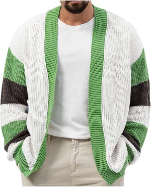 Vintage Cardigan Sweaters for Men Western Print Sweater Lightweight Knit Cardigan Casual Button Down Sweaters