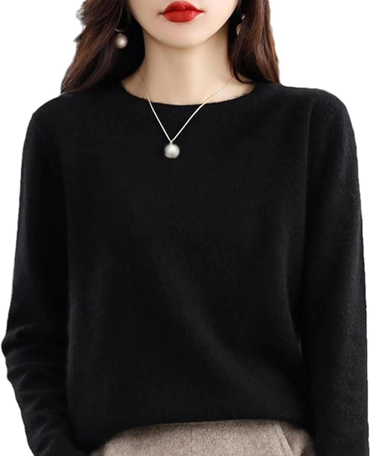 Visulong Cashmere Sweaters, Cashmere Sweaters for Women, Soft Warm Knit Jumpers Trendy